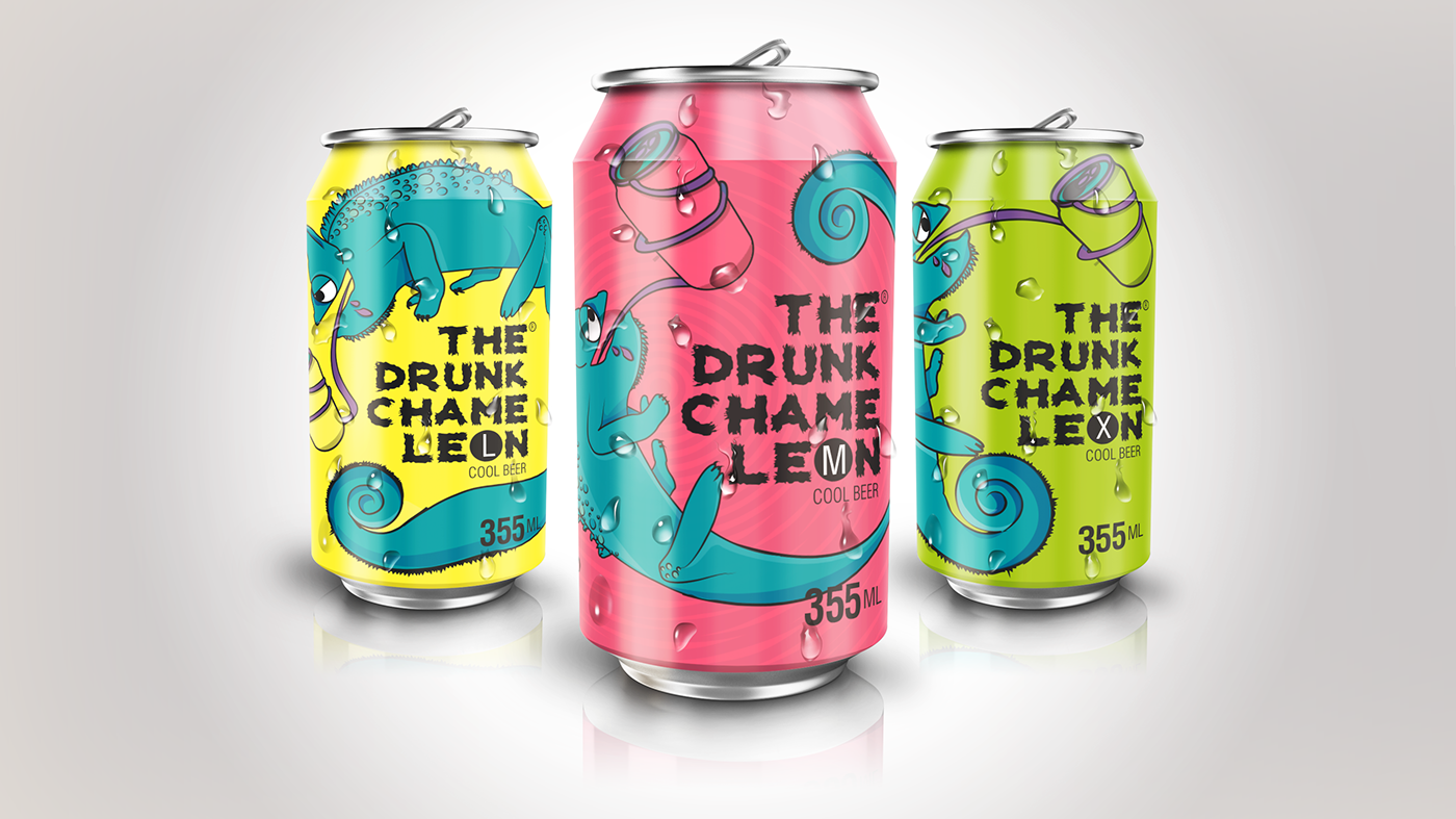 醉變色龍-清涼啤酒包裝設計
