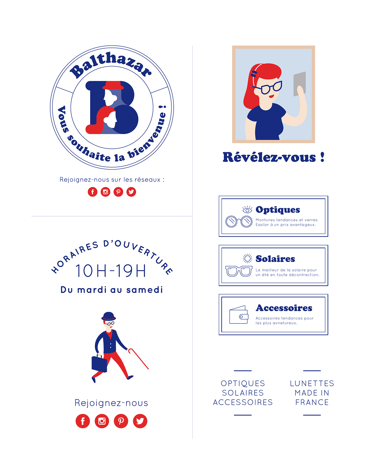 人物插畫——眼鏡品牌設計