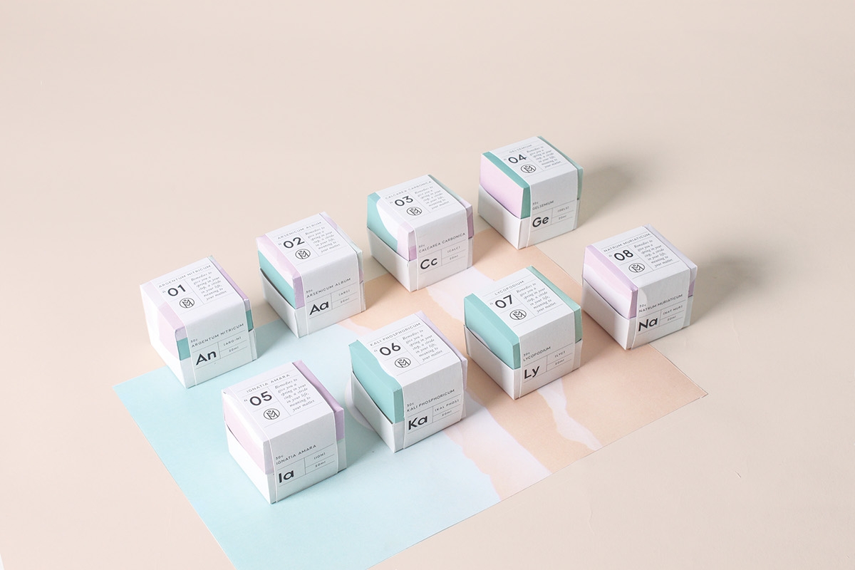 植物順勢療法，全新護理醫藥包裝設計