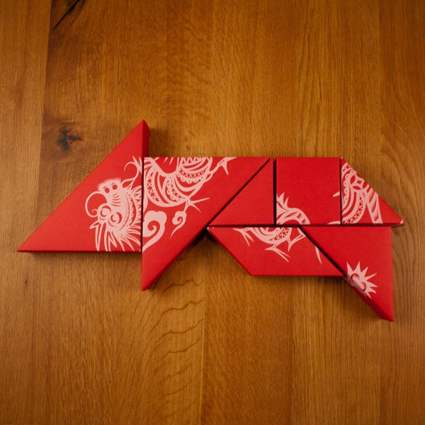 春節禮品盒包裝設計，新年七巧板的妙用