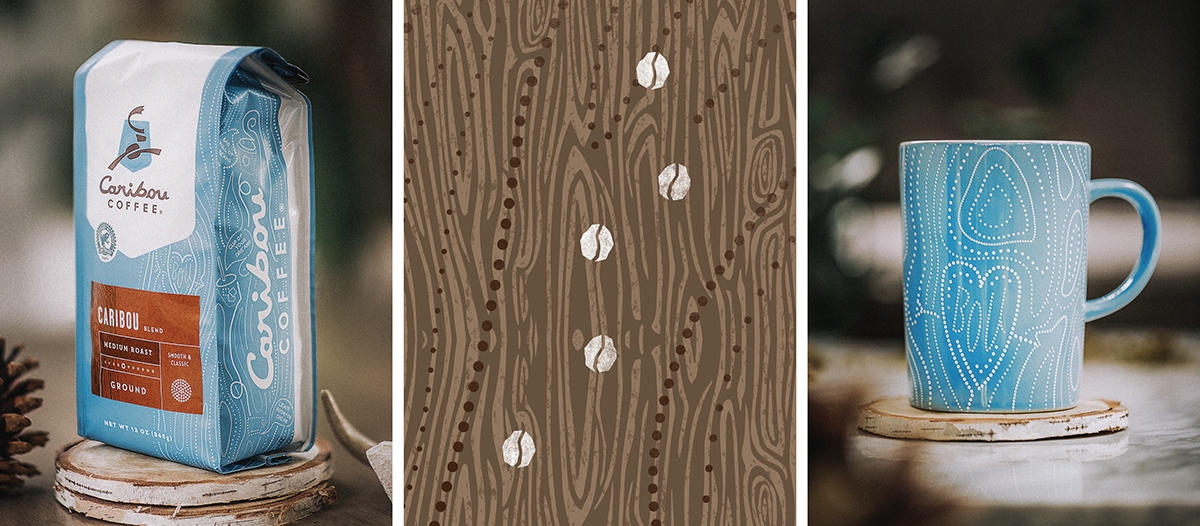 馴鹿咖啡品牌包裝設計，濃厚的北美中西部設計風格