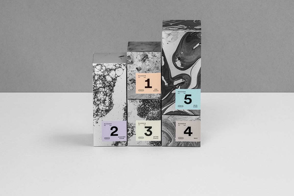 男士剃須系列產(chǎn)品包裝設(shè)計(jì)，包括全套的護(hù)膚化妝品