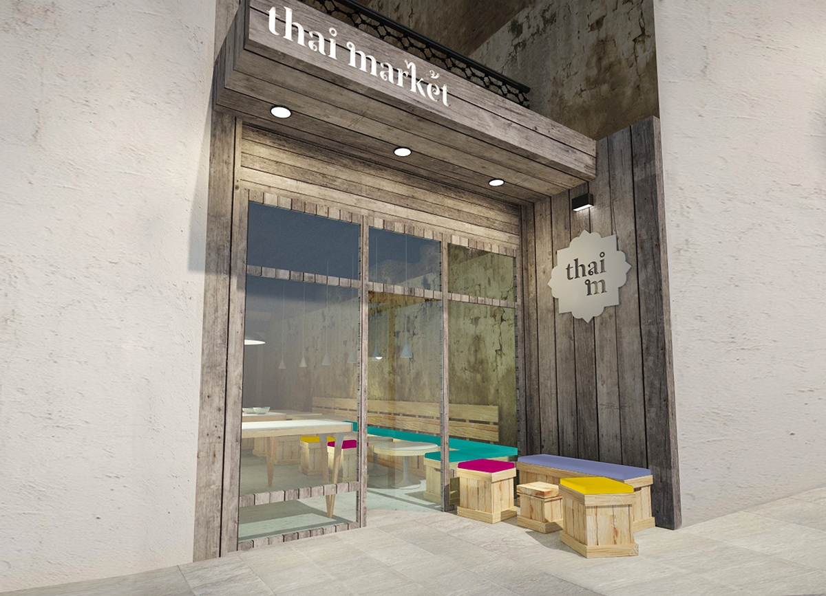 泰國快餐店的品牌設(shè)計(jì)，標(biāo)志設(shè)計(jì)和包裝設(shè)計(jì)